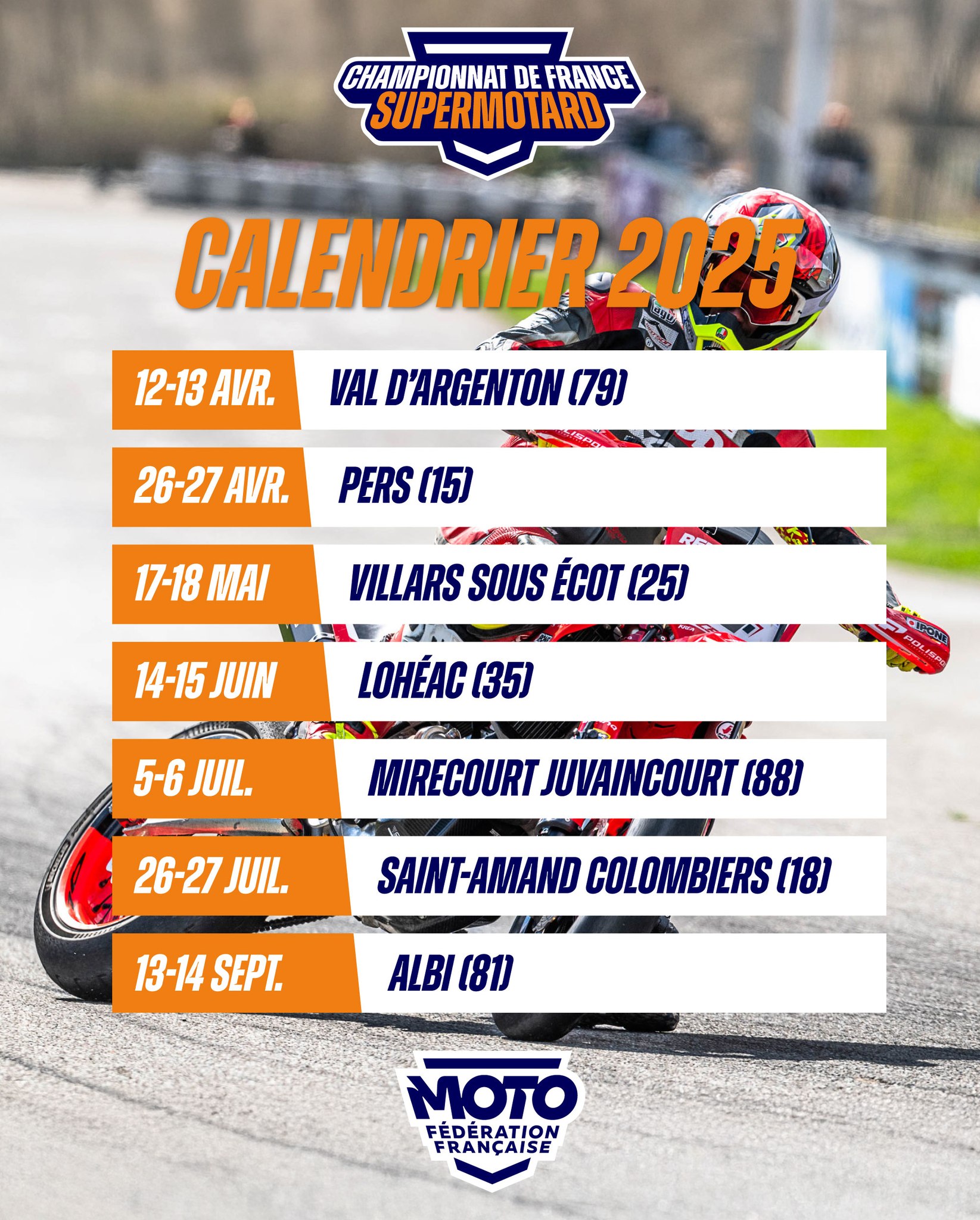 calendrier supermotard